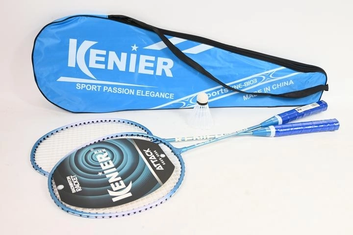 Kenier badmintonsæt blå med fjerbold