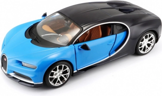 Model til samling Bugatti Chiron blå