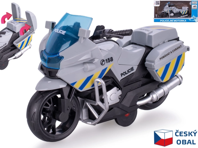 Politimotorcykel med pull-back-drev 16 cm