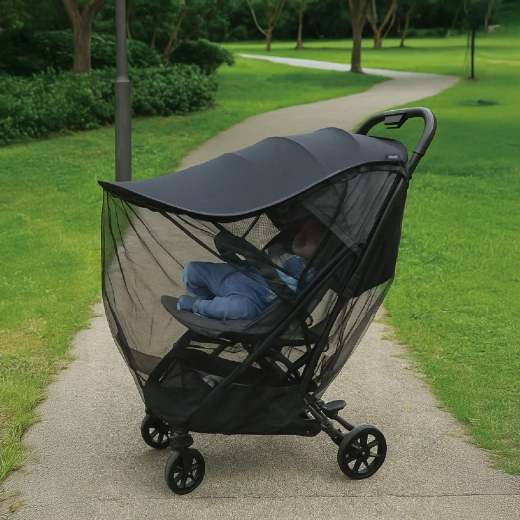 Chipolino universelt myggenet 2-i-1 til barnevogn black