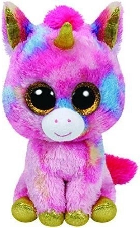 TY Beanie Boos Fantasia farverig maskot enhjørning 15 cm