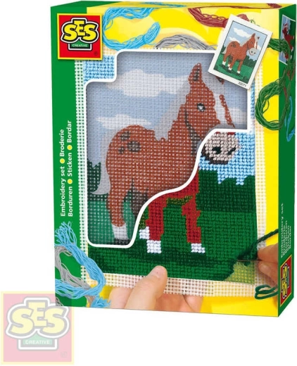 Ses Creative broderisæt med broderiklud – hest