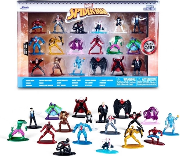 Jada Toys Marvel Spider-Man metal-mini-figurer – sæt med 18 stk.