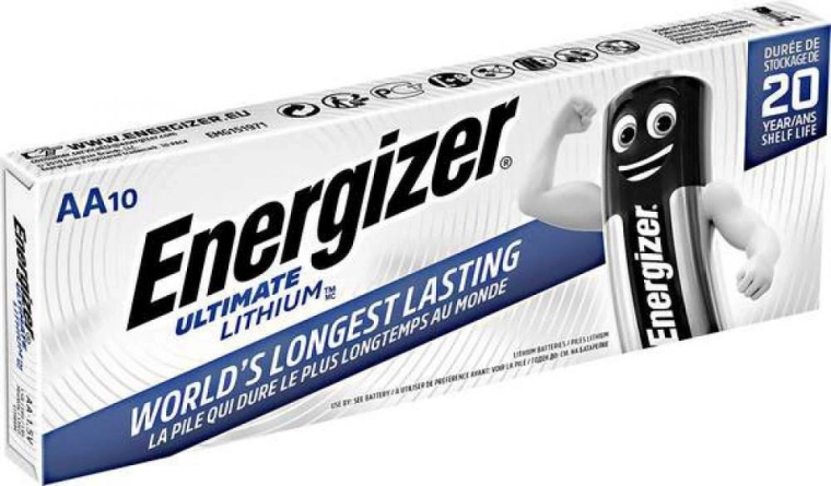 Energizer Ultimate Lithium AA batterier, 10 stk.