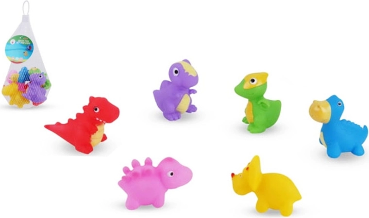 Dyr – bade-dinosaurer, pivesæt 6 stk.