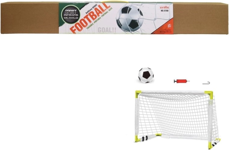 Fodboldmål med bold og pumpe
