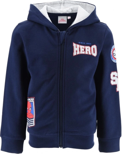 Drengehoodie med hætte og Spider-Man