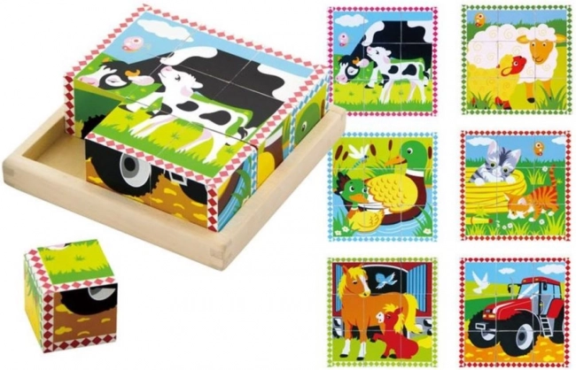 Babu billedklodser med bondegårdsdyr – 9 klodser