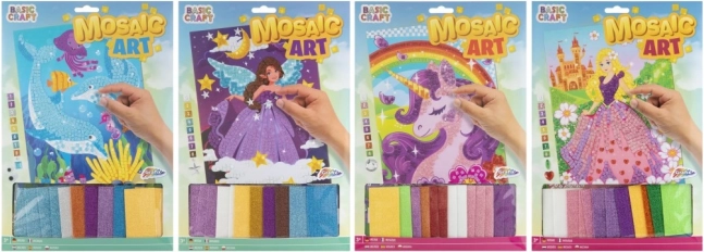 Grafix mosaikbillede Lyserød prinsesse 30x21 cm