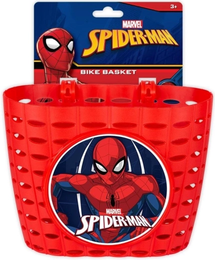 Rød børnecykelkurv Spider-Man