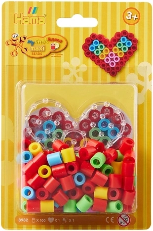 Hama Maxi sæt med strygeperler Hjerte
