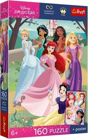 Trefl Disney-prinsesser puslespil 160 brikker – fortryllende aften