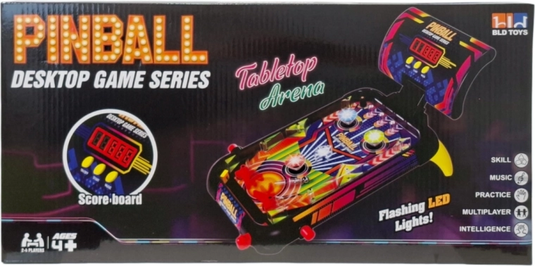 Pinball-arkadespil med LED-effekter - 1 stk.