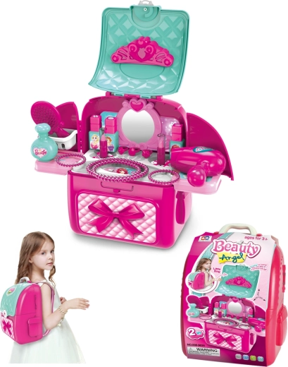 Kosmetiksæt til piger i rygsæk