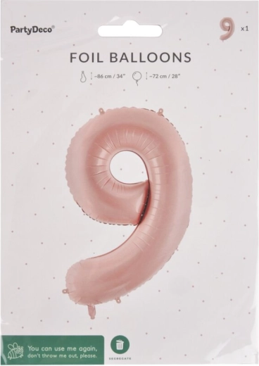 Folieballon tal 9 beige 72 cm