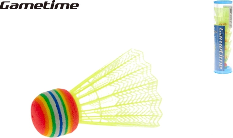 Badmintonbolde Gametime gule – 6 stk. i rør