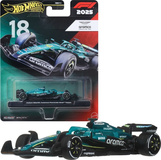 Hot Wheels Premium Formel 1 Aston Martin Aramco Lance Stoll #18 - 1 stk.