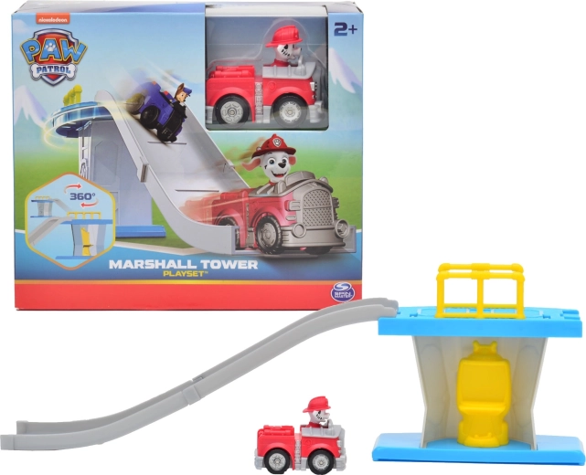 Paw Patrol mini tårn med kørebane og brandkøretøjet Marshall