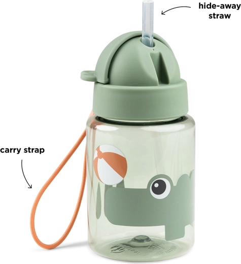 Done by Deer drikkedunk med sugerør Playground grøn 280 ml