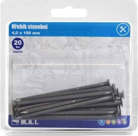 Byggesøm 100 × 4 mm, 20 stk.