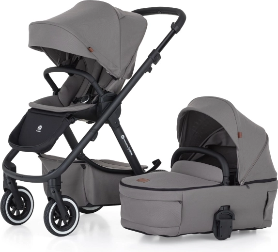 Petite&Mars kombineret barnevogn Icon 2i1 Dove Grey Lite Air