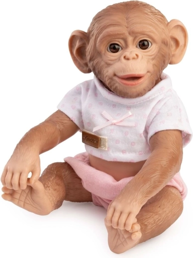 Guca Reborn realistisk abebaby med krop i fuld vinyl, 25 cm