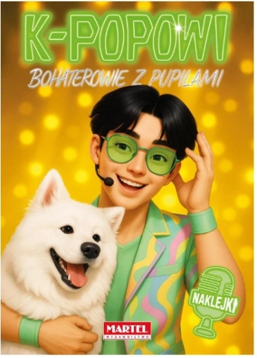 Malebog med K-pop-helte, kæledyr og klistermærker