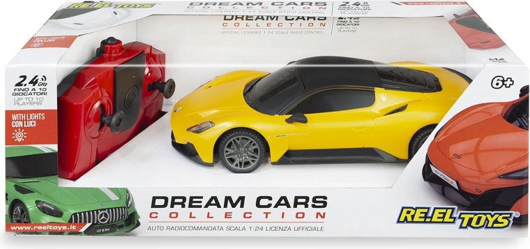 Maserati MC20 RC-bil med fjernbetjening 1:24 gul 17 cm - 1 stk.