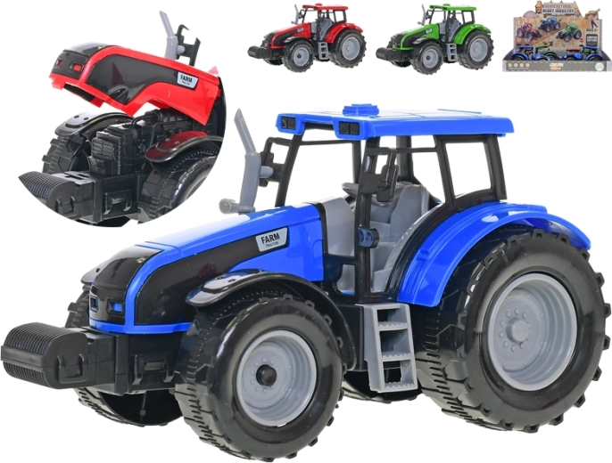 Plasttraktor med friktionsmotor 20 cm