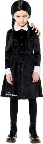 Wednesday-kostume til børn 3-4 år