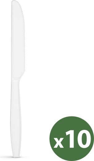 Genanvendelige biologisk nedbrydelige knive, 10 stk.