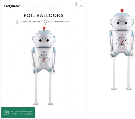 Folieballon robot mix 37 × 80 cm