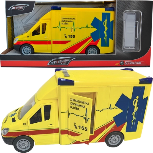 Bysambulance 1:14 med friktionsmotor