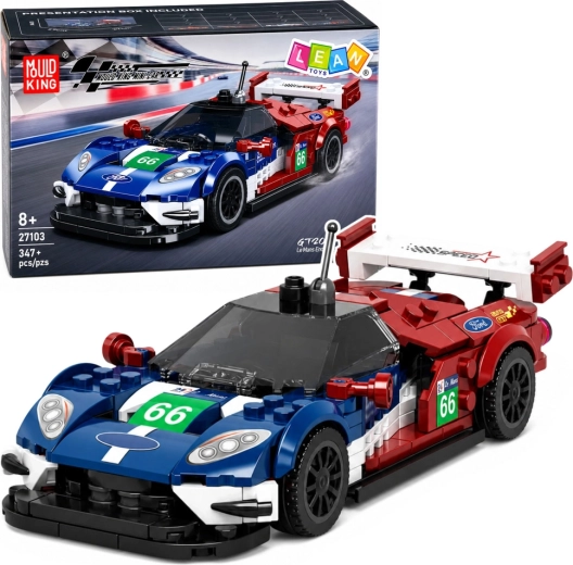 Konstruktionsbyggesæt: racer-sportsbil GT2016 med udstillingsvitrine (347 dele)