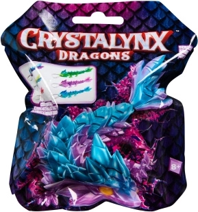 Crystalynx bøjelig drage – nøglering med karabinhage 15 cm - 1 stk.