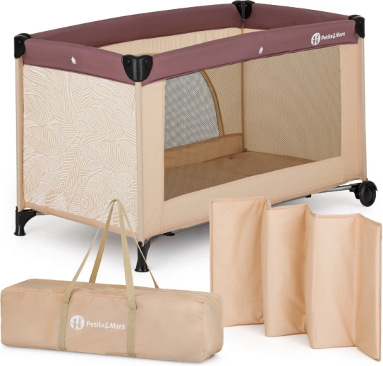 Petite&Mars rejsekravle- og rejseseng nyja elegant dreamlines mocha