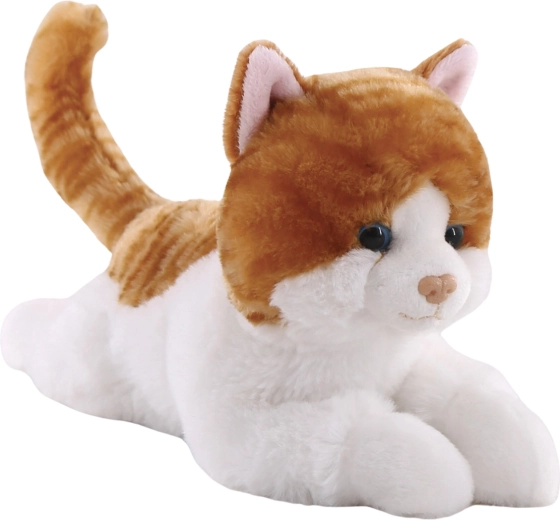 Plys-kat rust-hvid 26 cm
