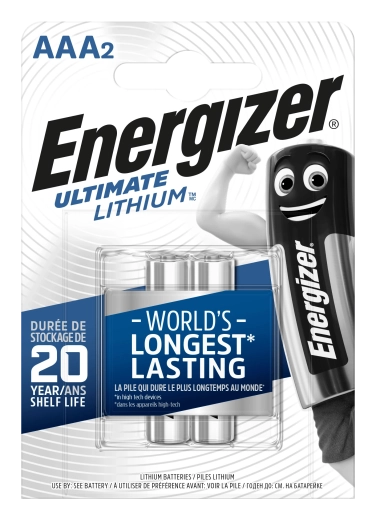 Energizer Ultimate Lithium AAA mikrotusche-batterier 1,5 V – 2 stk.