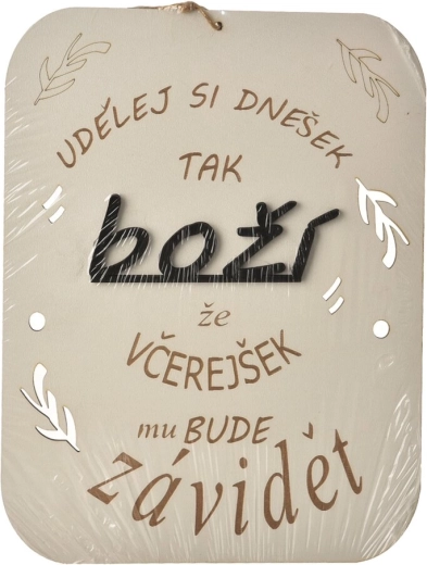 Motiverende træskilt „Gør i dag“ 21 × 27 cm