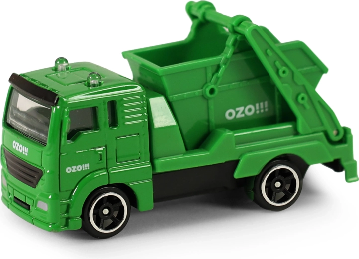 Metalskraldebil OZO!!! med vippecontainer, 7 cm