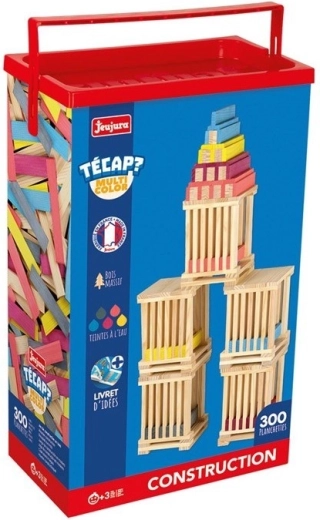 Jeujura træbyggeklodser Técap multicolor 300 dele