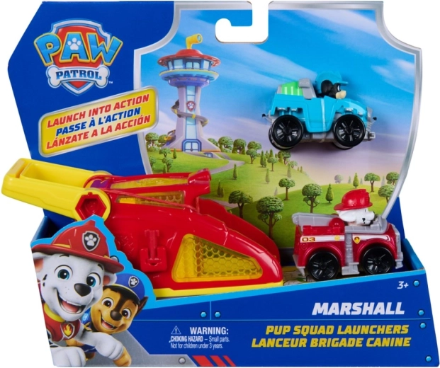 PAW Patrol affyringssæt Marshall – dobbeltpakke racerbiler