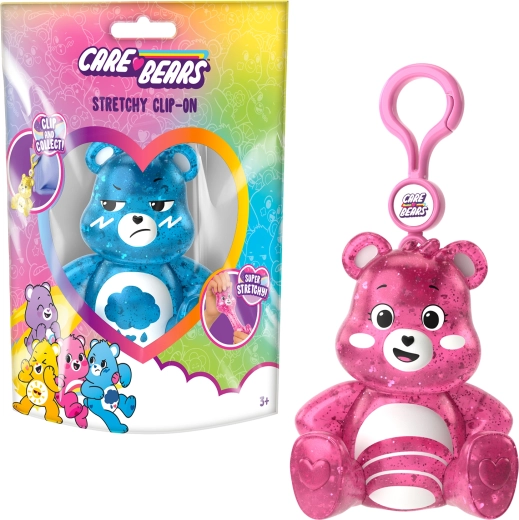 Care Bears squishy vedhæng med clip - tilfældig variant - 1 stk