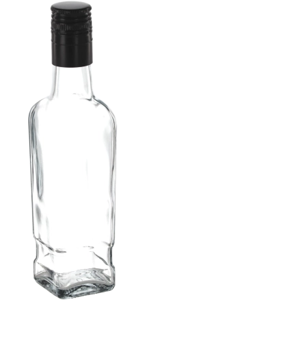 Glasflaske til whisky 250 ml med skruelåg