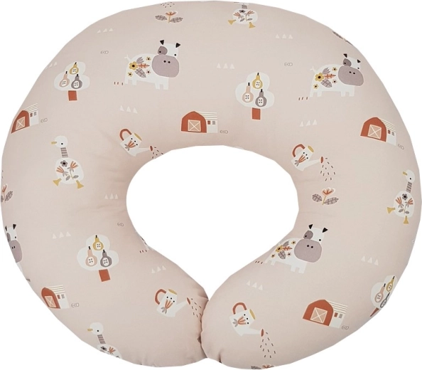 EKO lille ammepute Velvet My farm powder pink 60 × 60 cm