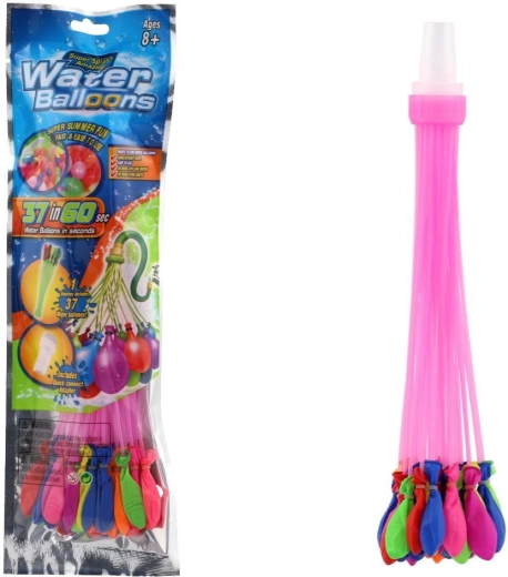 Vandbomber med selvfyldende adapter – 37 balloner
