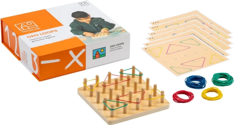 Toys for life geoboard-plade med opgavekort