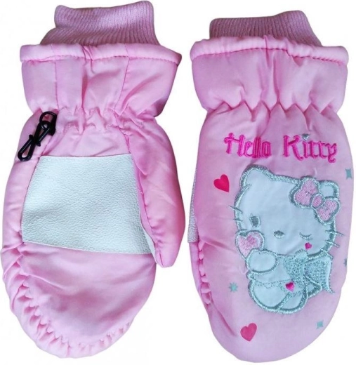Skihandsker til børn Hello Kitty pink, vandtætte, foret – 1 stk.