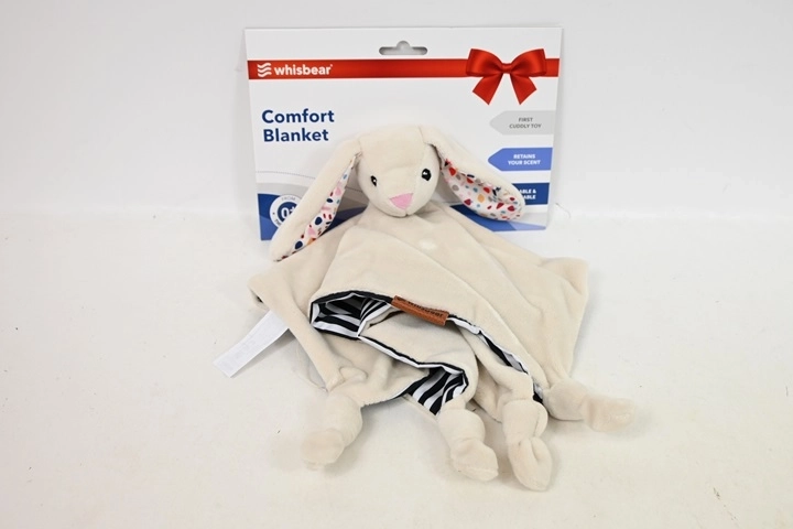 Whisbear doudou kanin nusseklud til baby tæppe cremefarvet