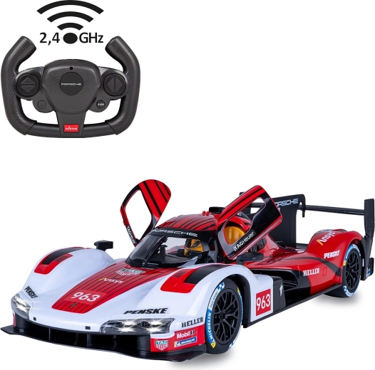 Fjernstyret Porsche 963 LMDh-bil i skala 1:14, rød